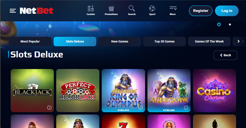 Jouer sur NetBet casino